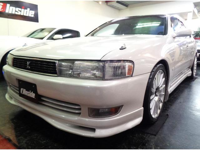 ホワイトパールカラーフルエアロ1JZ-GTEターボエンジン5MTミッションHKSマフラーBLI...