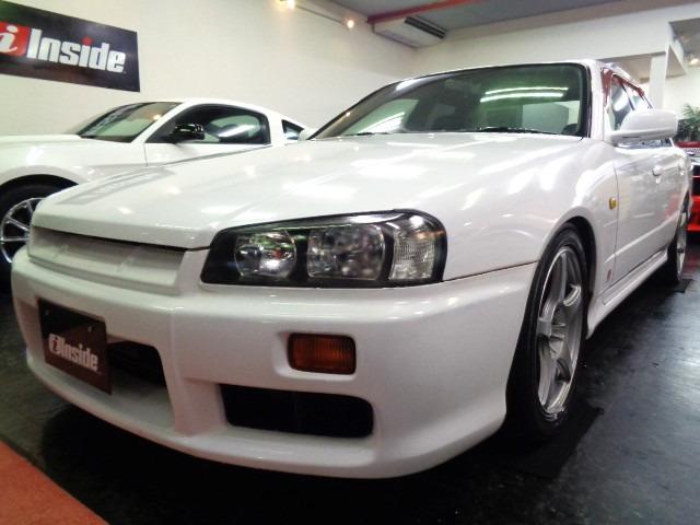 ホワイトカラー純正エアロRB20DENEO6エンジン純正5MTミッション2本出しマフラー車高調...