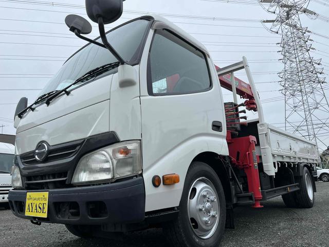 H24年式デュトロ標準ロング2t積4段クレーン付き平ボディー入庫しました!